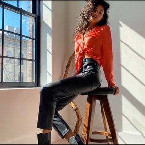 🔥 ARITZIA Wilfred Rebel Faux Leather Pants